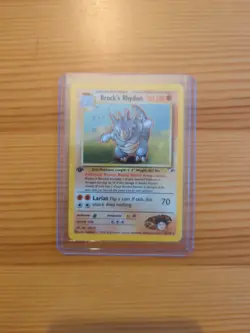 Pokemon TCG Brock's Rhydon Gym Heroes 2/132 Holo 1st Edition Holo Rare - Image 4
