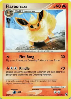 POKEMON Flareon #19/100 Normal Majestic Dawn NM - Image 1