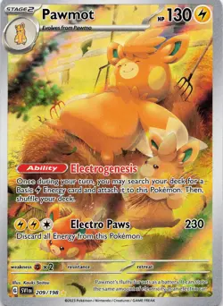 POKEMON Pawmot #209/198 Holofoil SV01: Scarlet & Violet Base Set NM - Image 1