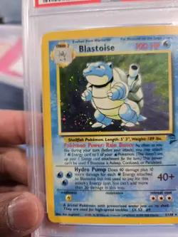 2000 POKEMON BASE SET 2 #2 BLASTOISE-HOLO PSA 7 SWIRL - Image 3