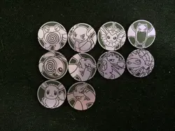 Pokemon TCG Coin Wartortle Eevee Vaporeon Golbat Poliwrath Raticate Lot*10 PQ61 - Image 1