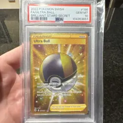 The Pokemon Company Ultra Ball 186/172 Brilliant Stars Secret Rare PSA 10 - Image 1