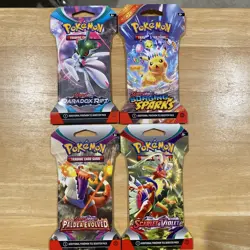 Pokemon 4 Sleeved Booster Packs From Scarlet And Violet Era (b) - Image 1