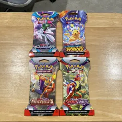 Pokemon 4 Sleeved Booster Packs From Scarlet And Violet Era (b) - Image 2