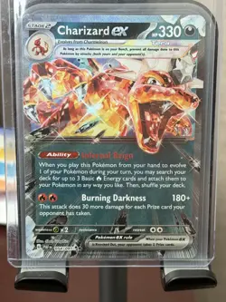 Pokemon Charizard EX 054/091 Paldean Fates Double Rare Holo SV English - Image 1