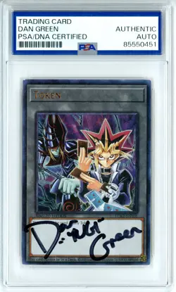 PSA Signed Dan Green Yu-Gi-Oh! TCG Token Legendary Decks II LDK2-ENT01 Ltd Ed UR - Image 1