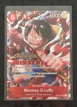Monkey.D.Luffy (Winner Promo) ST01-012 Treasure Cruise One Piece Bandai Card - Image 1