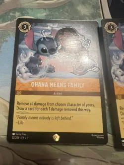 Disney Lorcana Ohana Means Family 32/204 3 Card Lot - Image 4