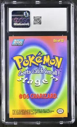 CGC 8 Charizard Topps the First Movie E6 First Print Pokemon Card - Image 2