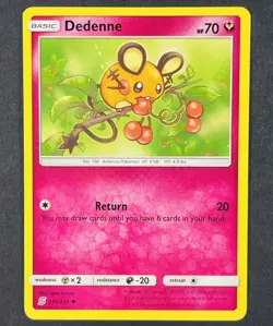 POKEMON Dedenne 145/236 Sun & Moon Unified Minds Uncommon Card - Image 1