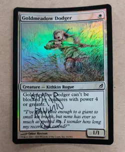 UNPLAYED SIGNED FOIL Goldmeadow Dodger Lorwyn NM MAGIC MTG OMAR RAYYAN EDH CUBE - Image 1