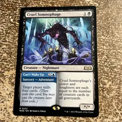 CRUEL SOMNOPHAGE mtg Wilds of Eldraine Rare 222 - Image 1