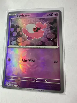 Pokemon Prismatic Evolutions - 038/131 Spritzee - Master Ball Reverse - NM/M - Image 1