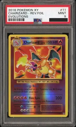 2016 Pokemon XY Evolutions Charizard Reverse Foil (11/108) PSA 9 MINT - Image 1