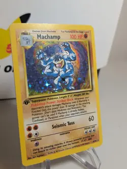 Pokemon Machamp Base Set 8/102 1st Edition Holo Rare – LP+ - Image 2