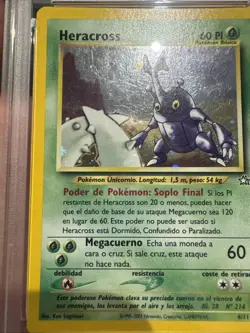PSA 5 EX Heracross HOLO SPANISH Pokemon Neo Genesis 2001 POP 1 & ONLY 1 HIGHER - Image 4