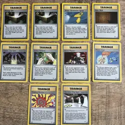 Vintage Pokemon TCG Lot of 10 Trainers - Neo Discovery & Gym Heroes - LP/NM - Image 1