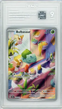 2024 Pokemon Stellar Crown Bulbasaur TAG 9 #143/142 Illustration Rare IR - Image 1