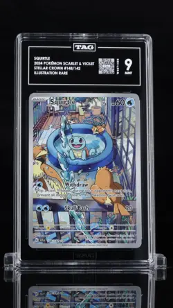Pokemon TCG Stellar Crown Squirtle 148/142 TAG 9 - Image 1