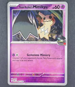 POKEMON Team Rocket's Mimikyu 087/182 Scarlet & Violet Destined Rivals Reverse - Image 1
