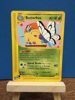 Pokemon TCG Butterfree Rare Expedition Base Set 38/165 WOTC E-Reader - Image 1