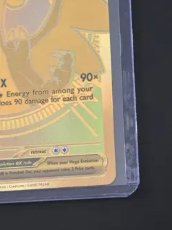Pokemon Mega Charizard X EX Gold Full Art Holo 130/094 Phantasmal Flames 360HP - Image 5