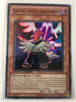Yugioh Blackwing Vayu the Emblem of Honor CT07-EN012 Very Lightly Played X2 - Image 2
