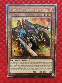Yugioh! Rescue Ace Quick Attacker BPRO-EN023 Starlight Rare 1st Edition NM - Image 1