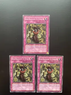 Yugioh Bad Reaction To Simochi LOD-093 Common 1st Edition LP X3 - Image 1