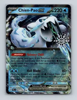 Chien-Pao ex 061 Pokemon Holiday Snowflake Stamped Promo Card NM+ - Image 1