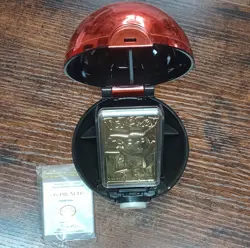 Pokemon Special Edition 23 Karat Gold-Plated Pikachu Card #25 w/ Poke Ball Case - Image 1