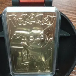 Pokemon Special Edition 23 Karat Gold-Plated Pikachu Card #25 w/ Poke Ball Case - Image 2
