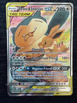 Eevee & Snorlax GX Tag Team SM169 Pokemon Card - Image 1