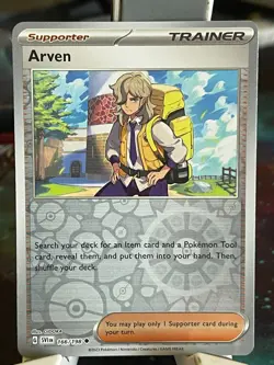POKEMON ARVEN 166/198 UNCOMMON REVERSE HOLOFOIL SCARLET & VIOLET BASE NM CARD - Image 1