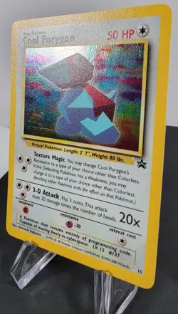 Pokemon Cool Porygon 15/53 Wotc Black Star Promo Holo Card Virtual Wizards 2000 - Image 3
