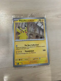 Pikachu At The Museum (SEALED) X Natural History Museum Pokemon Promo Card 2026 - Image 1