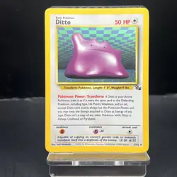 Pokemon TCG Ditto Fossil 3/62 Holo Rare LP - Image 1