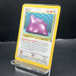 Pokemon TCG Ditto Fossil 3/62 Holo Rare LP - Image 3