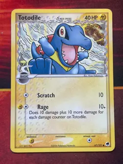 Totodile (Delta Species) 67/101 Common - 2006 Pokemon ex Dragon Frontiers - LP - Image 1