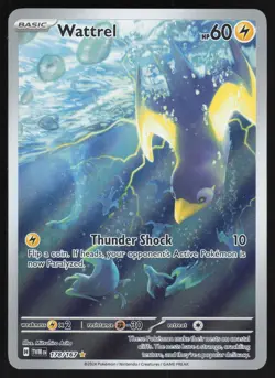 Wattrel Illustration Rare Holofoil 178/167 NM SV06: Twilight Masquerade Pokemon - Image 1