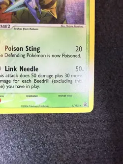 Pokemon Beedrill Holo 1/112 from Fire Red Leaf Green in LP condition! - Image 5