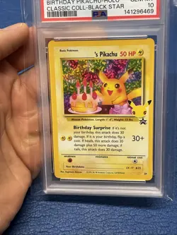 2021 POKEMON CELEBRATIONS CLASSIC COLL #24 BIRTHDAY PIKACHU-HOLO PSA 10 Gem Mint - Image 3