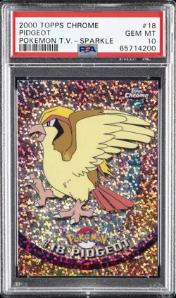 2000 TOPPS CHROME POKEMON T.V. SPARKLE #18 PIDGEOT PSA 10 - Image 1