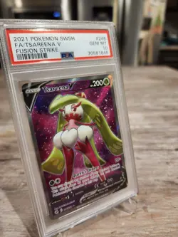 Pokemon 2021 Fusion Strike Full Art Tsareena V #246 Ultra Rare PSA 10 LOW POP - Image 2