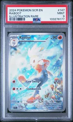 POKEMON TCG STELLAR CROWN RABOOT 147/142 2024 ILLUSTRATION RARE #147 PSA 9 - Image 1