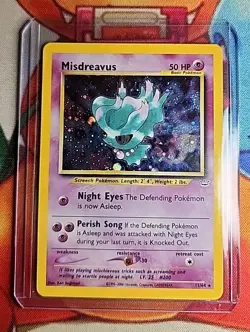 Pokemon TCG Misdreavus 11/64 DOUBLE HOLO Error Neo Revelation - NM/LP 💎 - Image 1