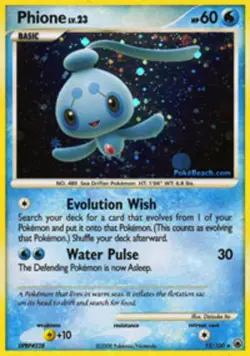 Damaged Phione - 12/100 - Holo Rare Pokemon Majestic Dawn - Image 1