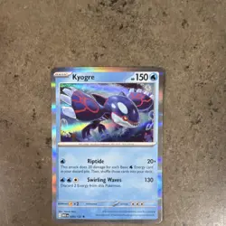Pokemon TCG Kyogre 034/132 Me01: Mega Evolution Holo Rare Basic Pokemon 150HP - Image 1