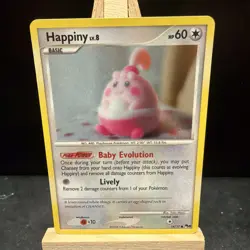 Pokemon TCG Happiny LV. 8 14/17 HP 60 Basic Baby Evolution 2008 Holo - Image 1