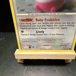 Pokemon TCG Happiny LV. 8 14/17 HP 60 Basic Baby Evolution 2008 Holo - Image 3